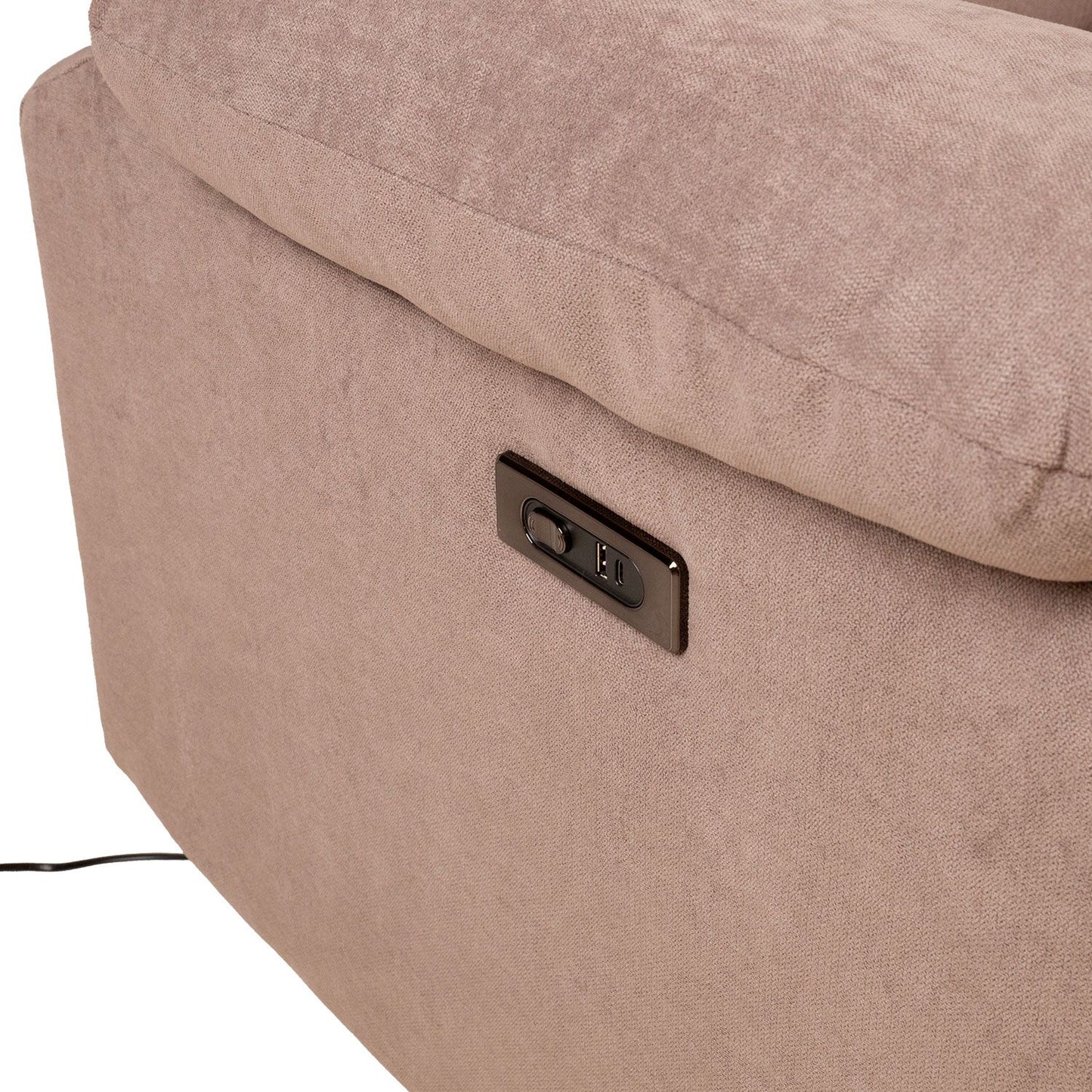 Rest chair - recliner LINUX electric, taupe 