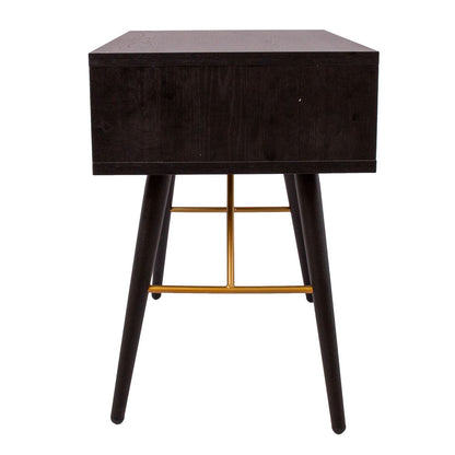 Nightstand LUXEMBOURG 45x35xH50cm, black / copper