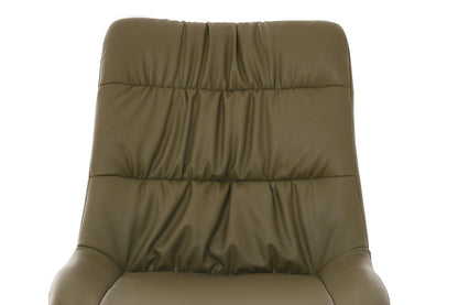 LOU Chair BLACK FRAME/OLIVE LEATHER SYNTHETIC. BUFFALO 10 