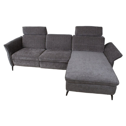 Corner sofa DAYTON LS, electric chair, dark gray