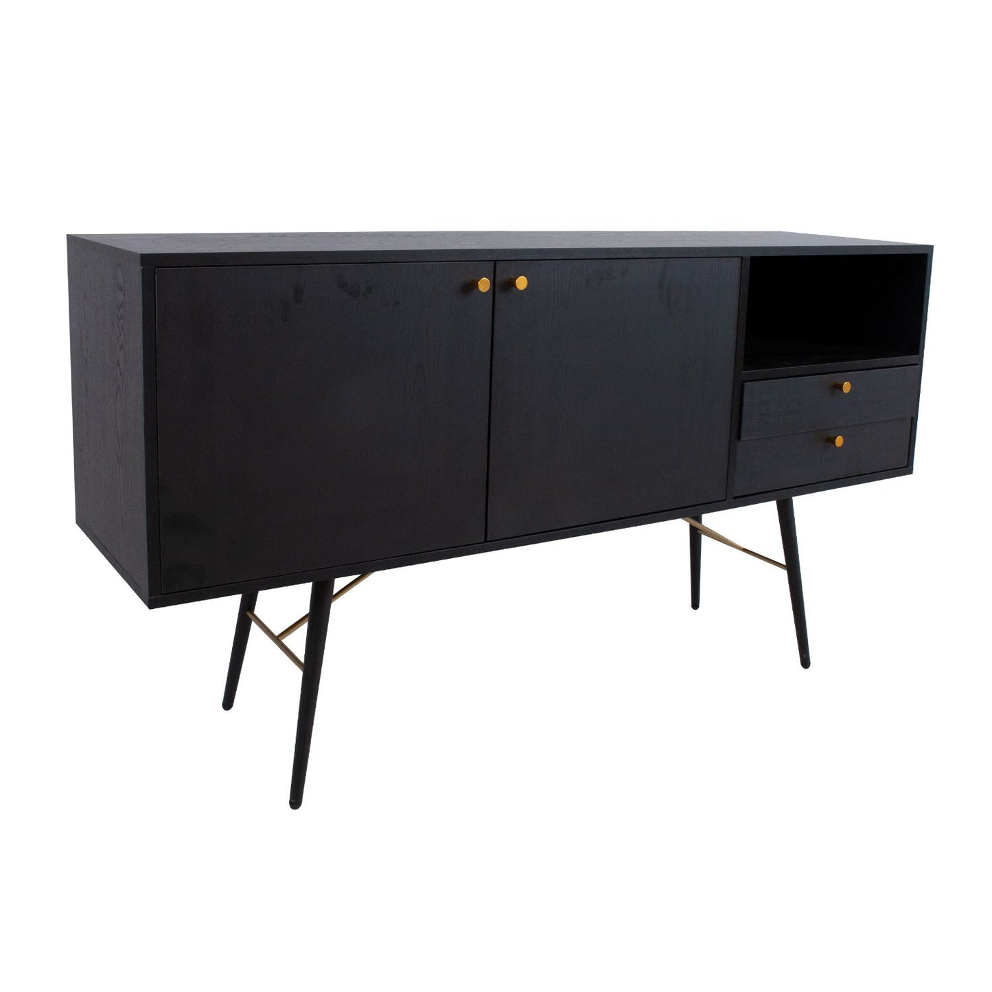 Dresser LUXEMBOURG 150x40xH80cm, black