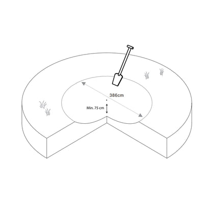 Trampoline on the ground 426cm / Green 