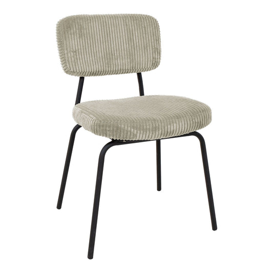 Chair KEIU 46x51xH76cm, light beige velvet 