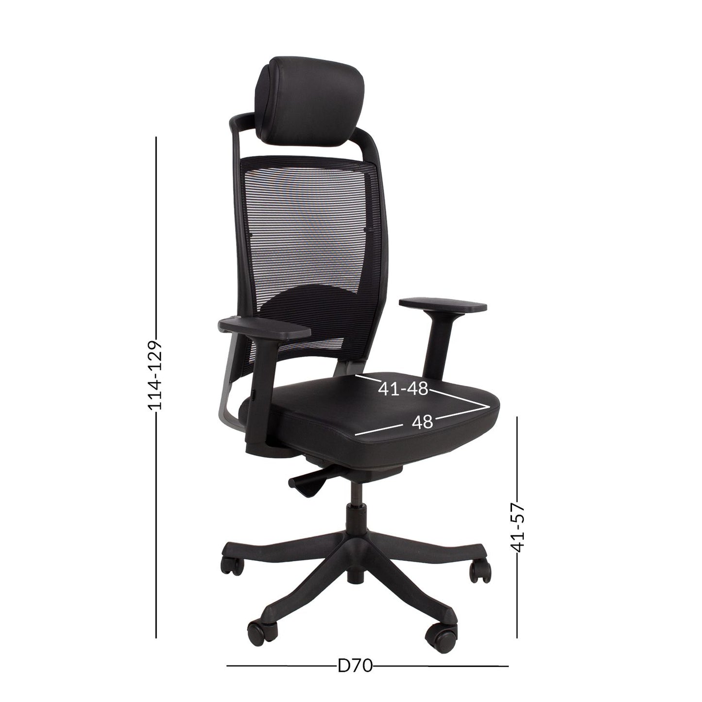 Task chair FULKRUM black leather 