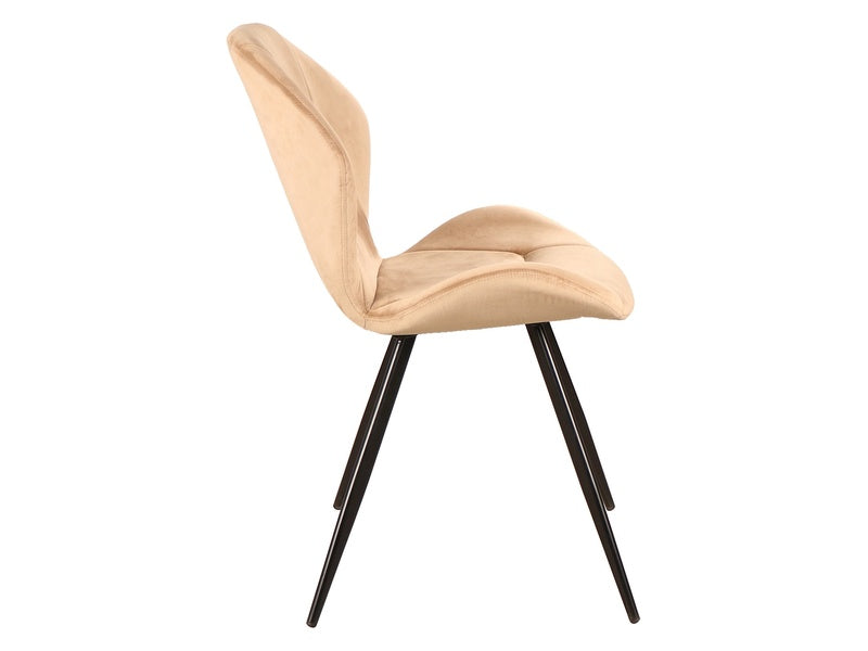 Chair GINGER VELVET BLACK FRAME / BEIGE BLUVEL 28