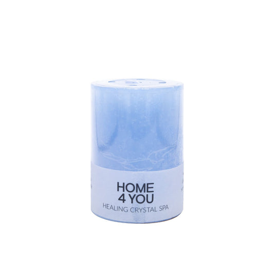 Candle HEALING CRYSTAL SPA, D6.8xH9.5cm, blue (scented - ocean) 