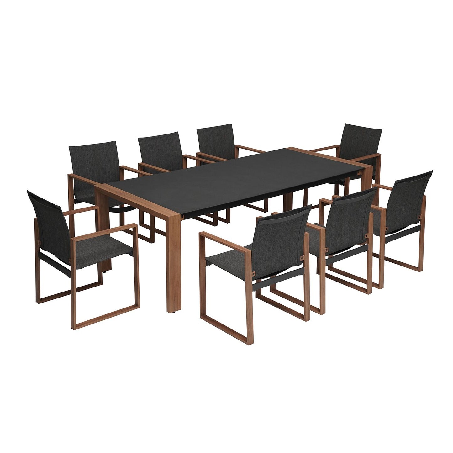 Garden furniture set DUISBURG table and 8 chairs