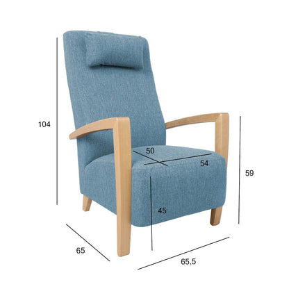 Lounge chair VENLA light blue 