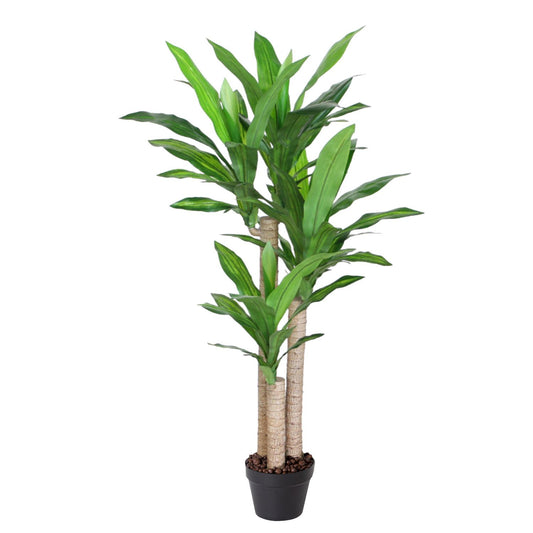 Artificial tree DRACAENA H125cm, black flower pot