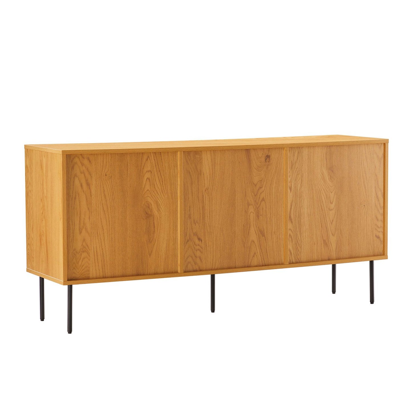 Chest of drawers LINE 150x40xH74cm, melamine with oak pattern