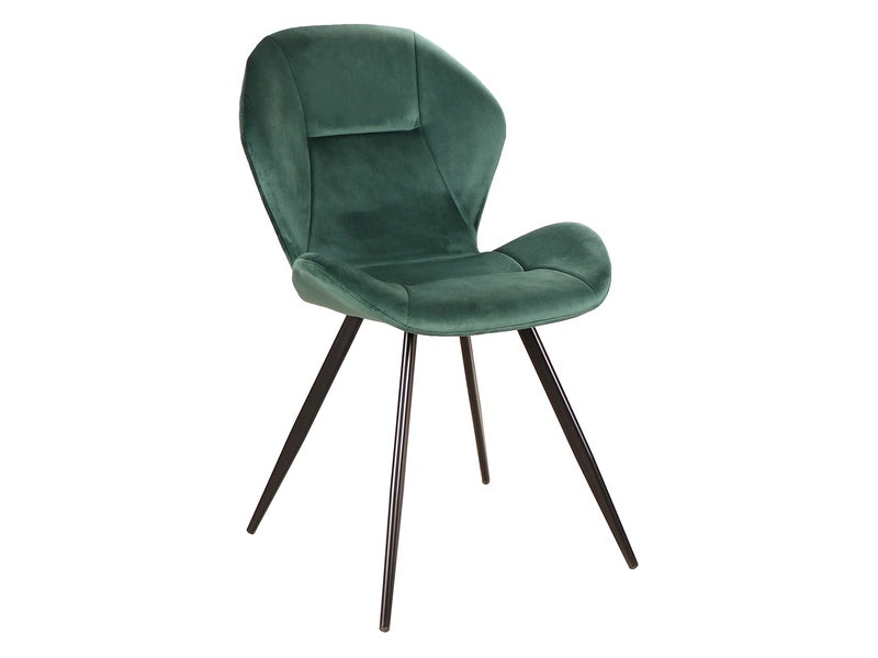 Chair GINGER VELVET BLACK FRAME / GREEN BLUVEL 78