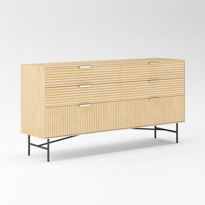 Chest of drawers BASSEL 120x40xH80cm, 3D melamine