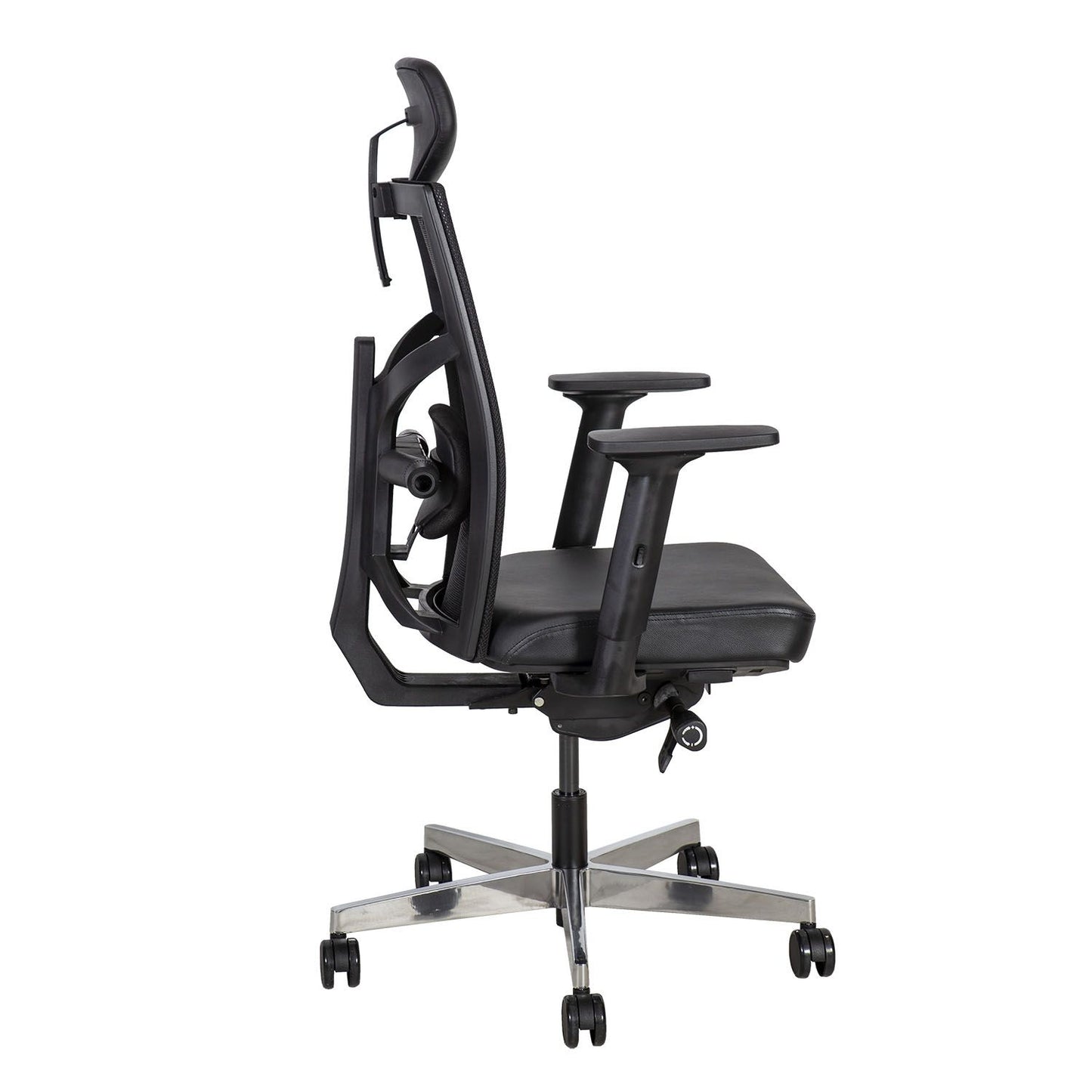 Work chair TUNE / black leather