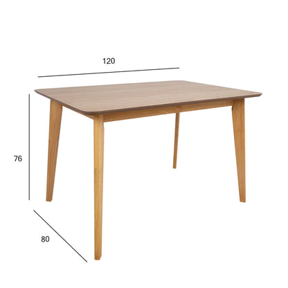 Table ROXBY 120x80xH76cm, oak