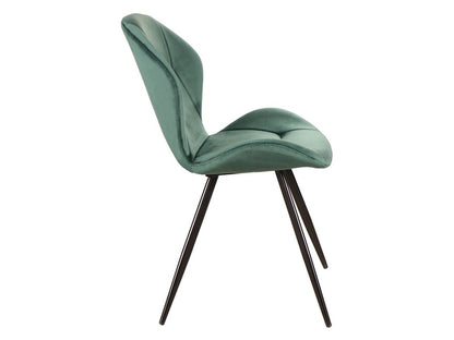 Chair GINGER VELVET BLACK FRAME / GREEN BLUVEL 78