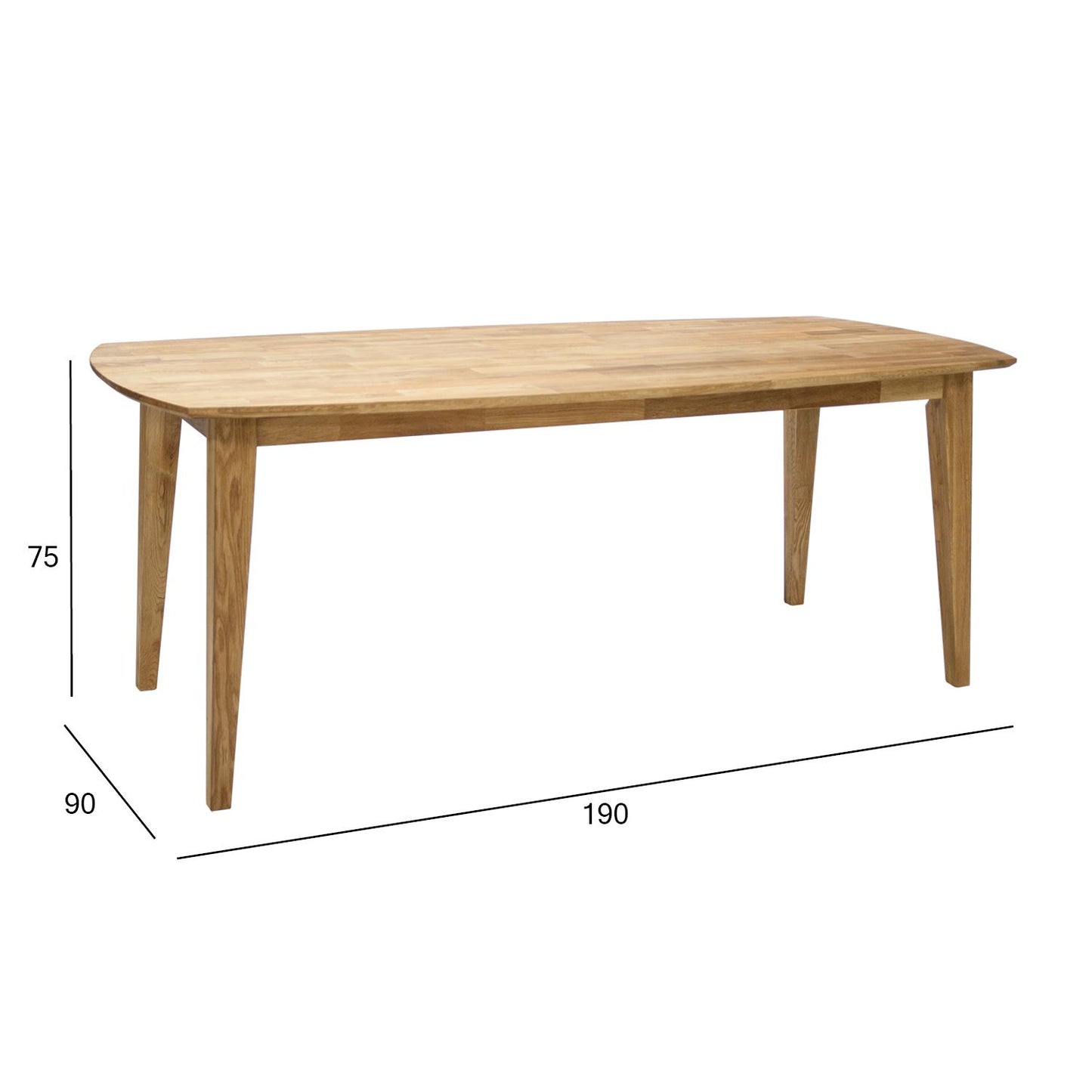 Table RETRO 190x90xH75cm, oak