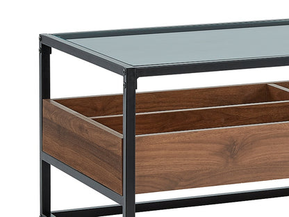 Console HARMONY C TRANSPARENT+WALNUT/BLACK 110X40