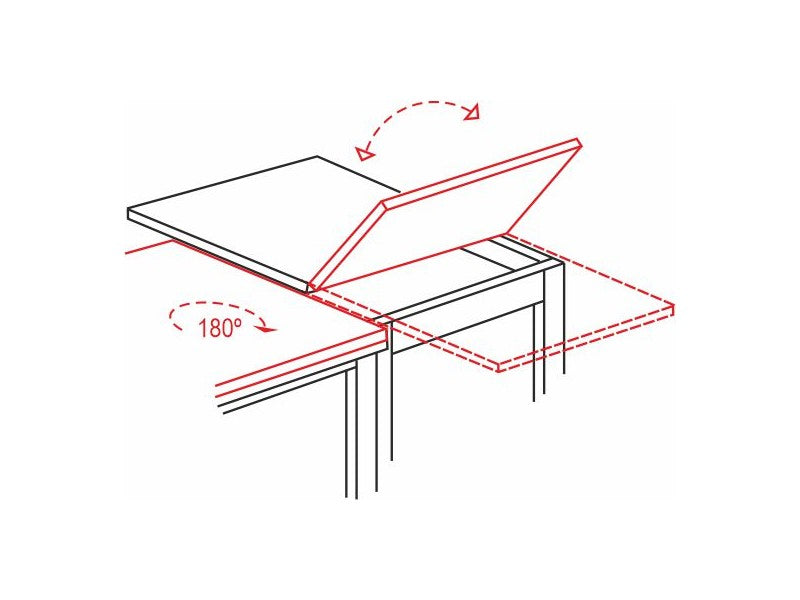 Table FLIP ARTISAN OAK COLOR / BLACK 80(160)X80