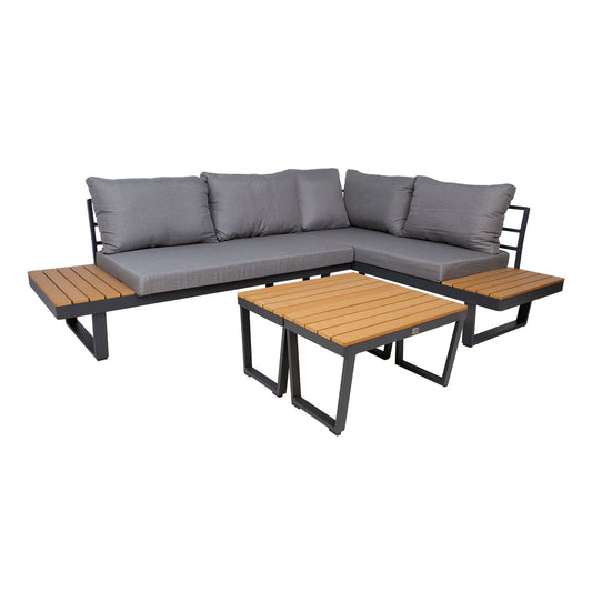 Garden furniture set MALTA modular sofa and 2 tables / Gray 