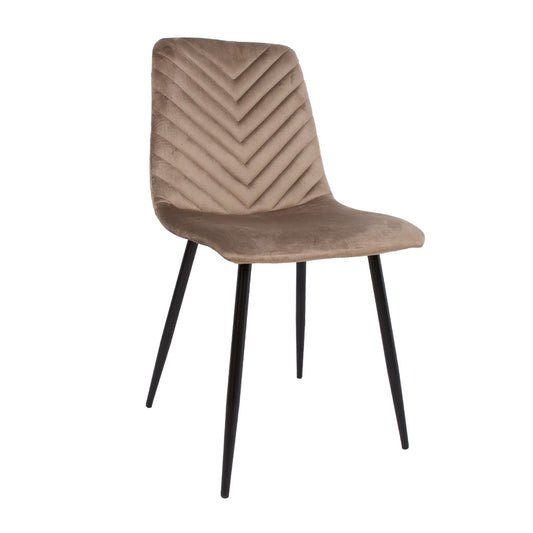 Chair BRIE, beige velvet 