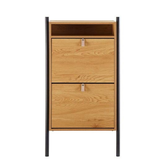 Shoe cabinet AALBORG 55.6x26xH91.5cm, oak 