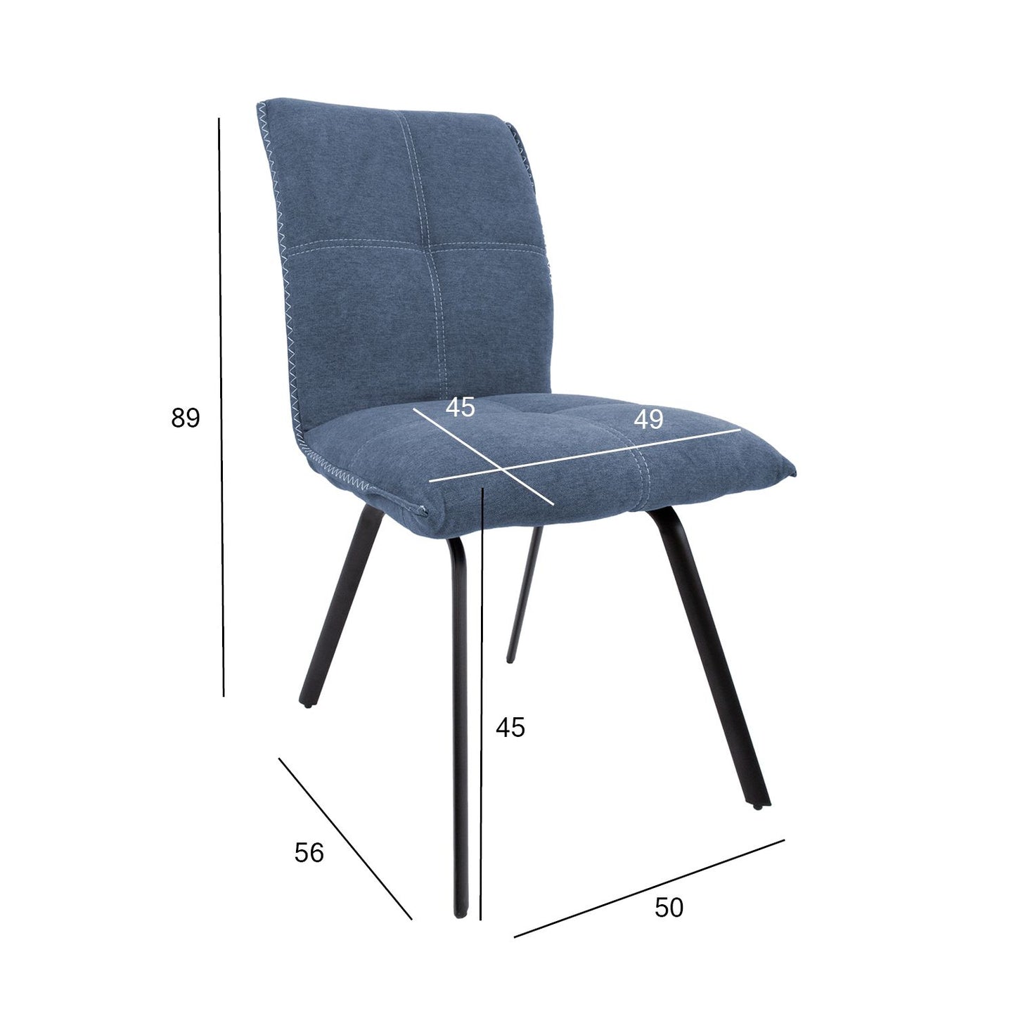 Chair EDDY, greyish blue 