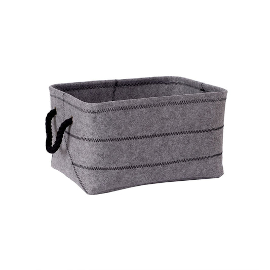 Basket MAX FELT-2, 40x29x22cm, light gray felt