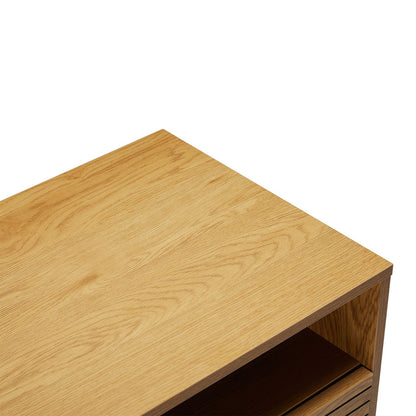 Nightstand LINE 50x40xH50cm, melamine with oak pattern.