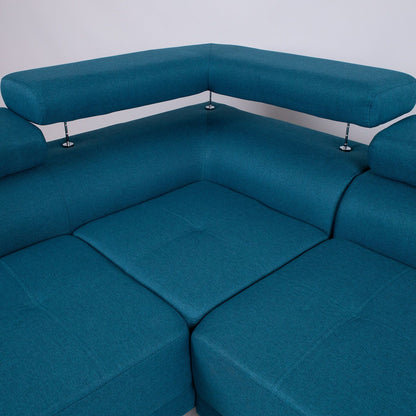 Corner sofa GALVIN LC ocean blue