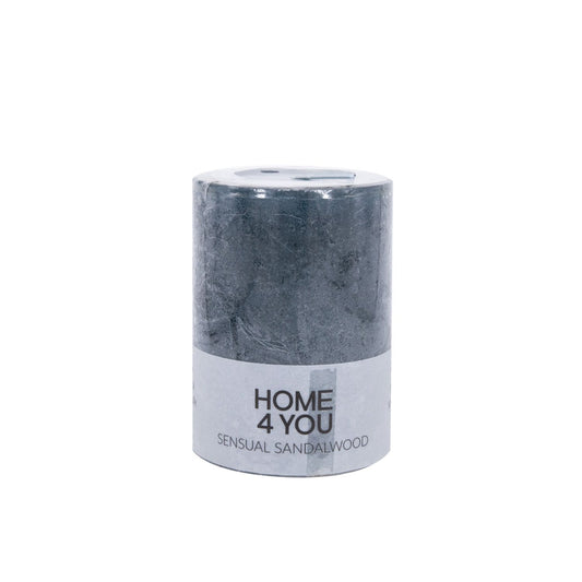 SENSUAL SANDALWOOD candle, D6.8xH9.5cm, gray (scented sandalwood) 