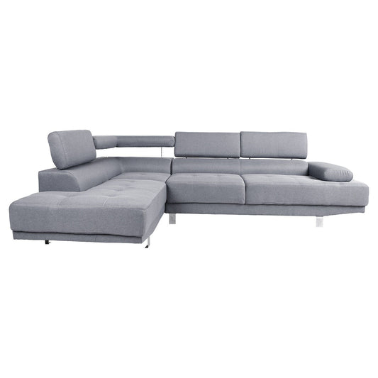 Corner sofa GALVIN LC light gray