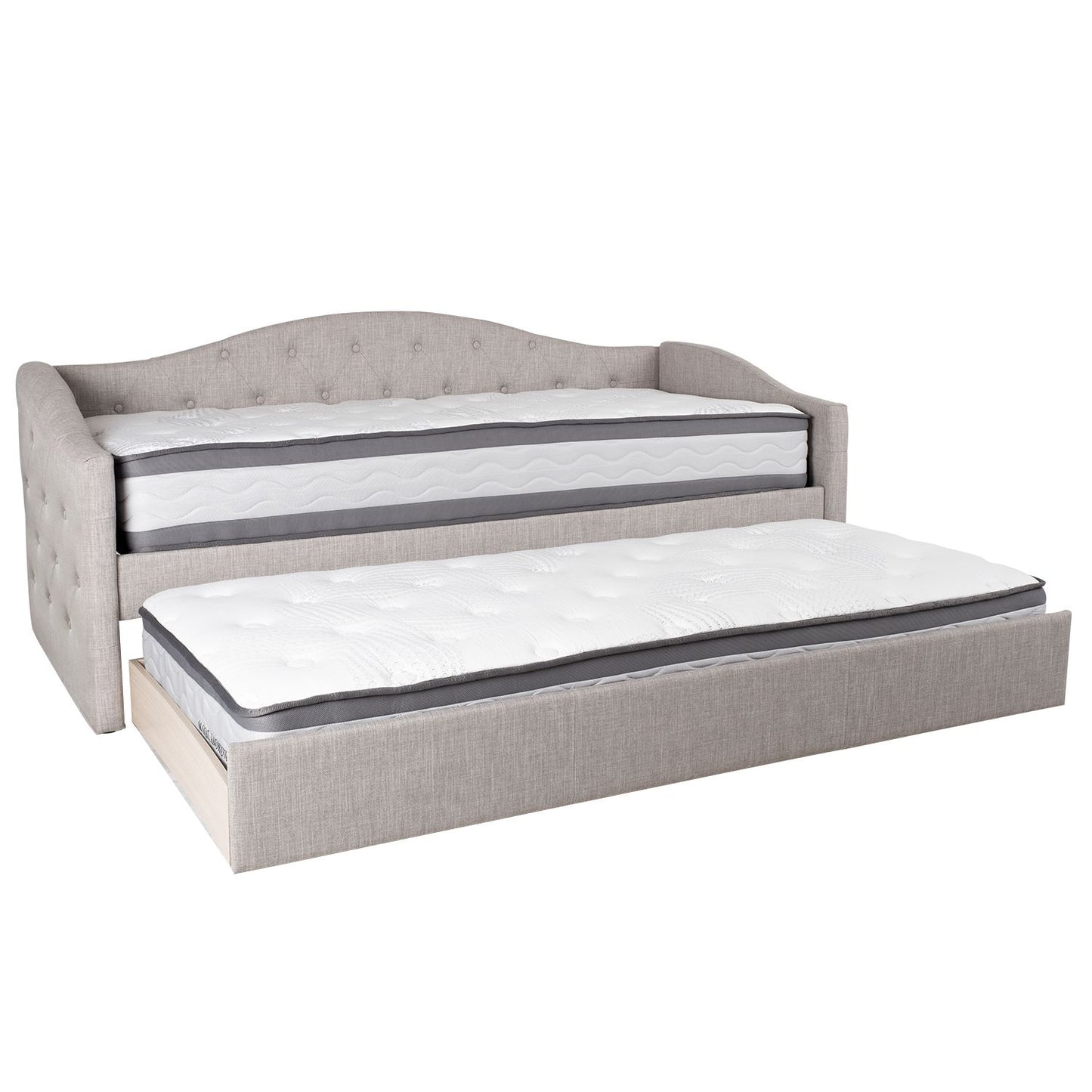 Bed ATLANTA 90x200cm, with extra bed, gray