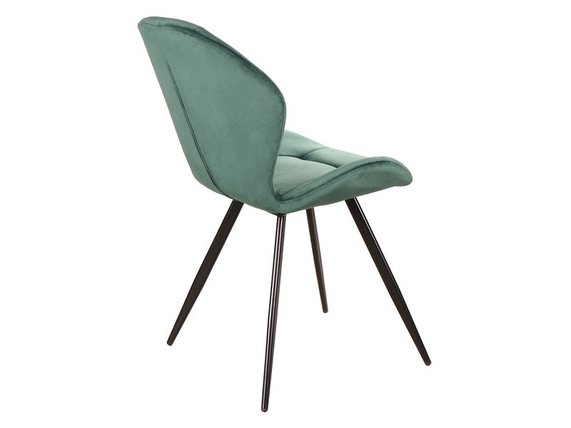 Chair GINGER VELVET BLACK FRAME / GREEN BLUVEL 78