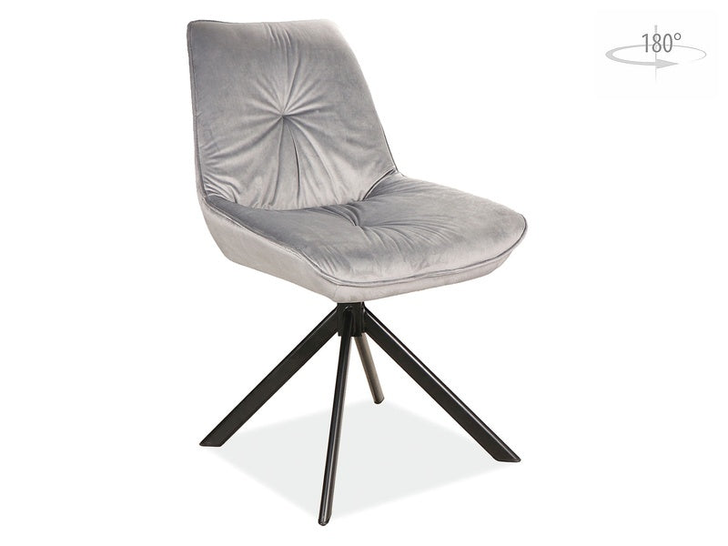 Chair BOOGIE I VELVET BLACK FRAME / GRAY BLUVEL 14