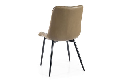 LOU Chair BLACK FRAME/OLIVE LEATHER SYNTHETIC. BUFFALO 10 