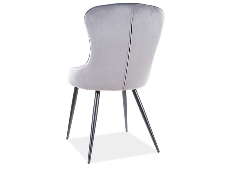 Chair LOTUS VELVET BLACK FRAME/GRAY BLUVEL 14 