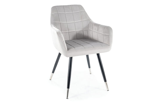 Chair NUXE VELVET BLACK/CHROME FRAME/J. GRAY BLUE 03