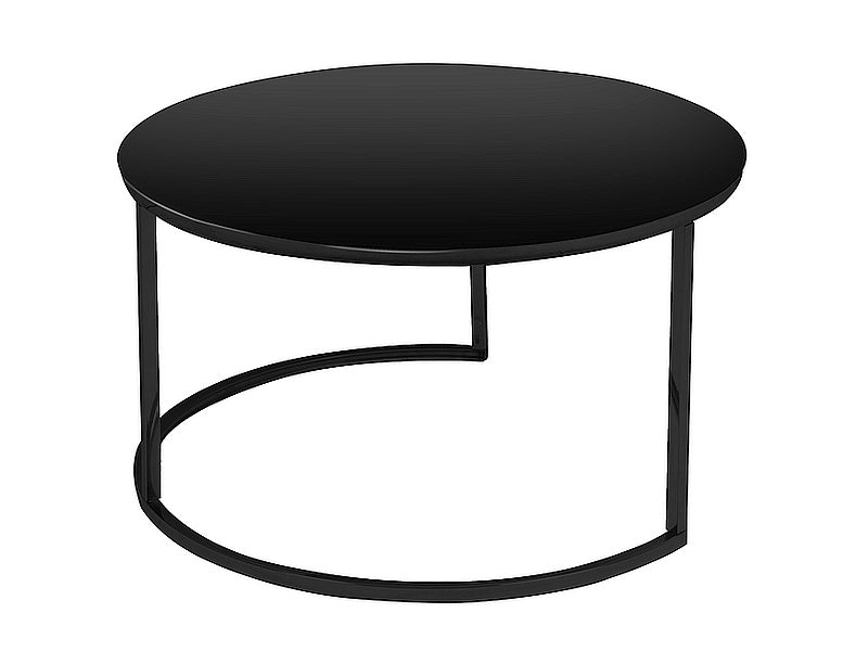 Coffee table ATLANTA D BLACK / BLACK MATTE (SET)