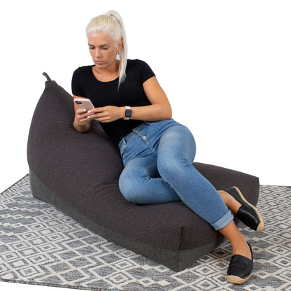 Bean bag LAMB BAG 130x80x20/70cm, dark gray