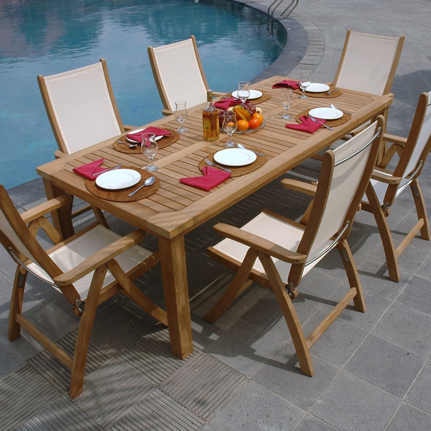 Table BALI 220x100xH75cm, teak 