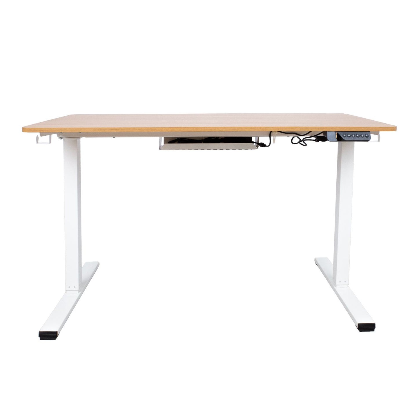 Desk ERGO with 1 motor 120x60xH73-121cm, white/oak 