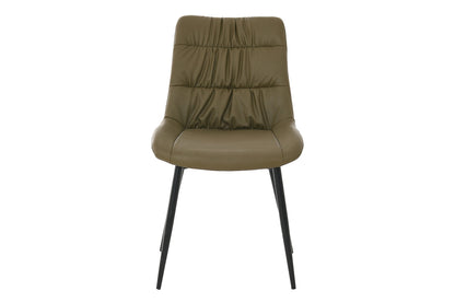 LOU Chair BLACK FRAME/OLIVE LEATHER SYNTHETIC. BUFFALO 10 