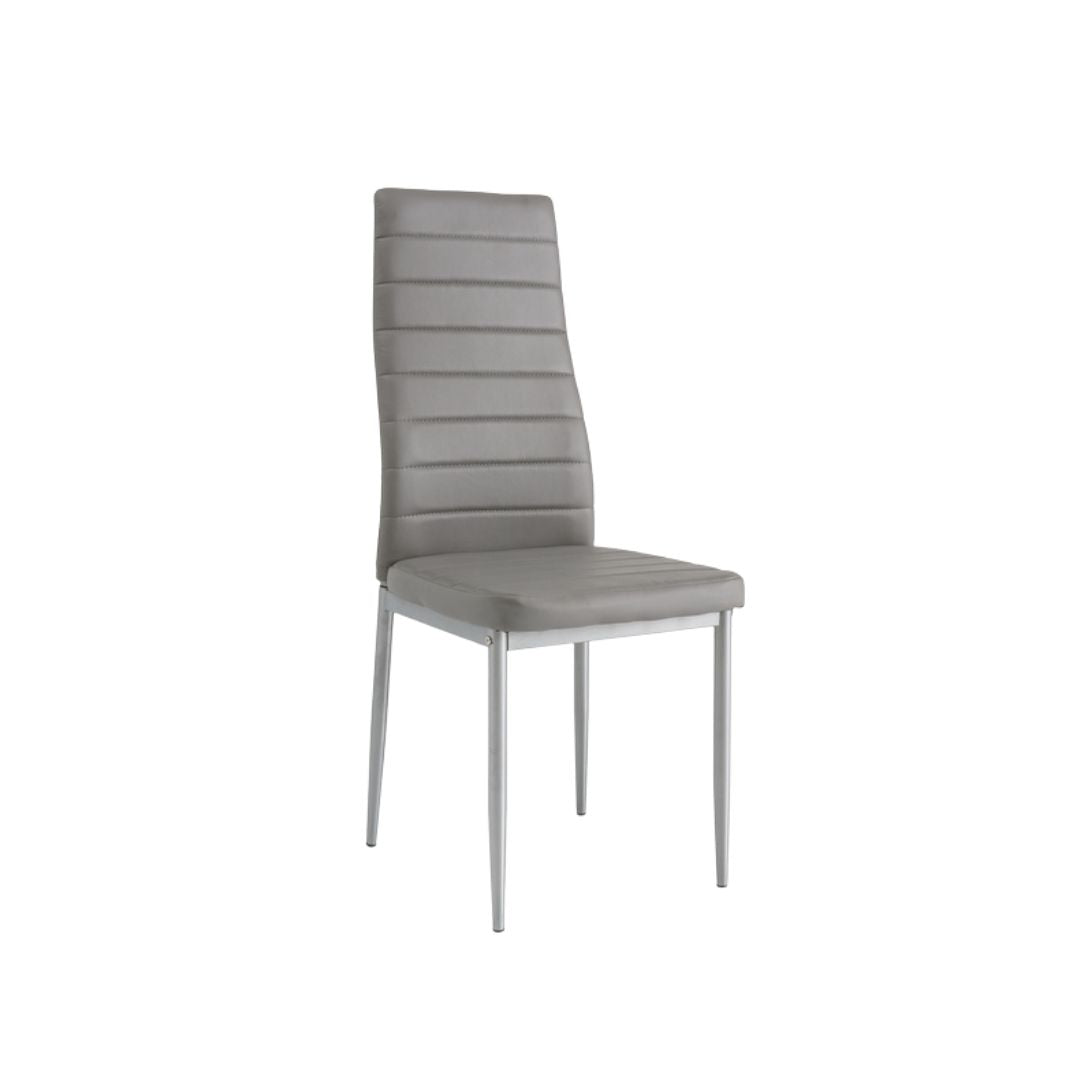 Chair H261 BIS ALUMINUM/GRAY ECO-LEATHER