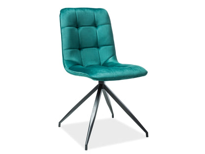 Armchair TEXO VELVET BLACK FRAME/GREEN BLUVEL 78