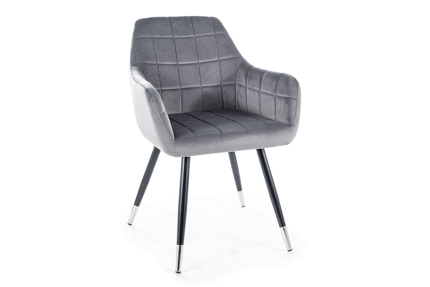 Chair NUXE VELVET BLACKCHROME FRAME/GRAY BLUVEL 14