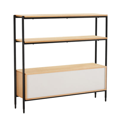 Shelf NATE 125.5x32xH117cm, oak