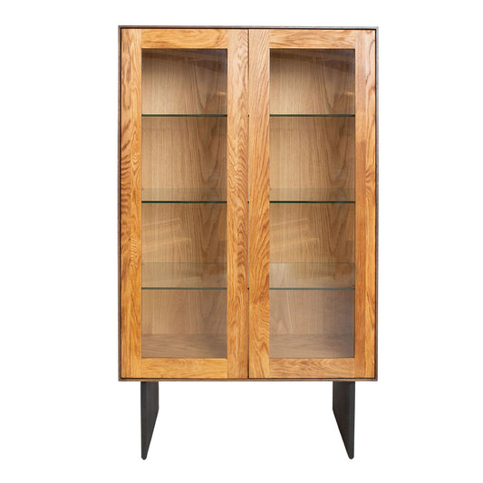 Display cabinet VALENCIA 90x45xH160cm, oak