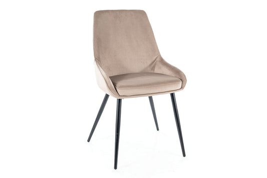 Chair COBE VELVET BLACK FRAME / C. BEIGE BLUVEL 40 