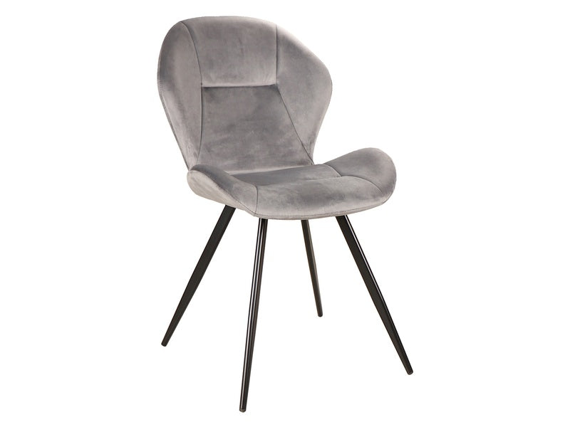 Chair GINGER VELVET BLACK FRAME / GRAY BLUVEL 14