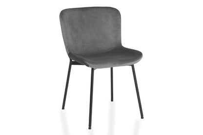 Chair COLBY VELVET BLACK FRAME / GRAY BLUVEL 14